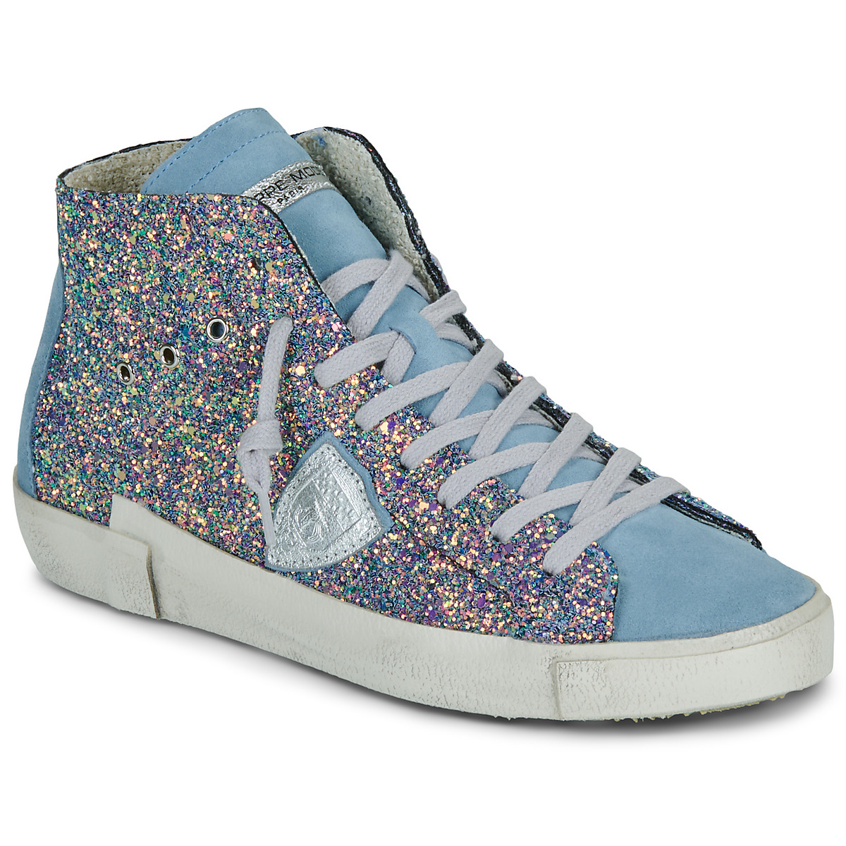 Philippe Model - PRSX HIGH WOMAN - Blue / Glitter / Iridescent
