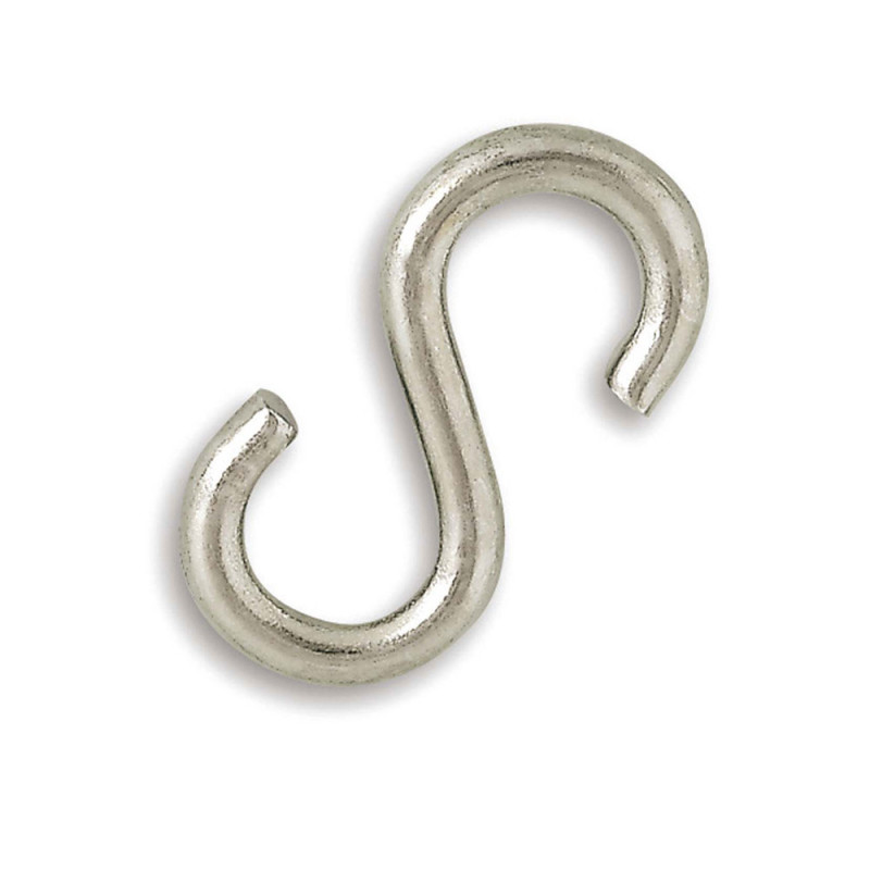 Crochet S ouvert en acier zingué Ø 1,8 mm 12 pièces CHAPUIS