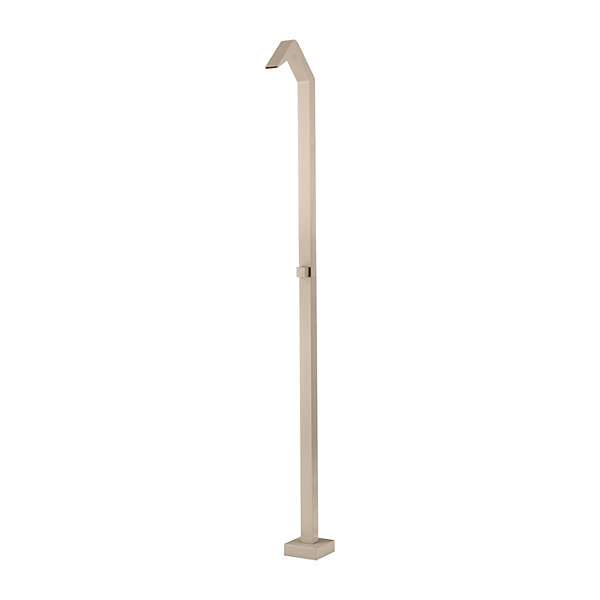 Douche piscine beige en acier 316 avec diffuseur cascade et robinet 2 voies