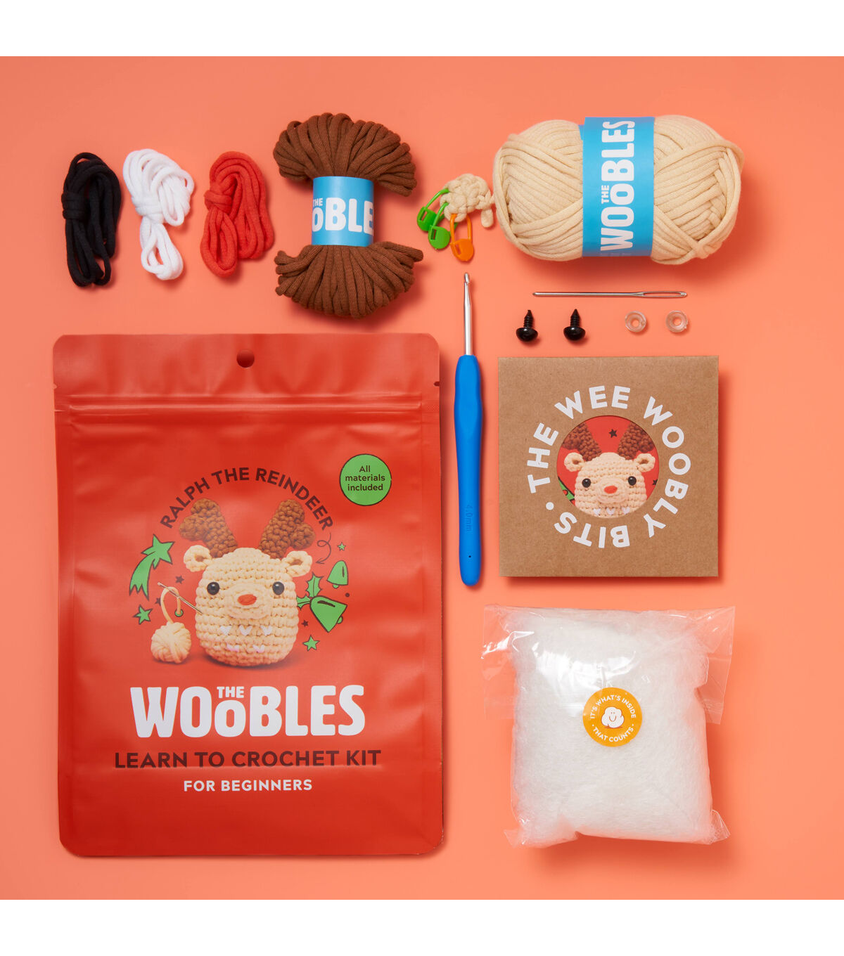 The Woobles 4.5 Ralph the Reindeer Crochet Kit