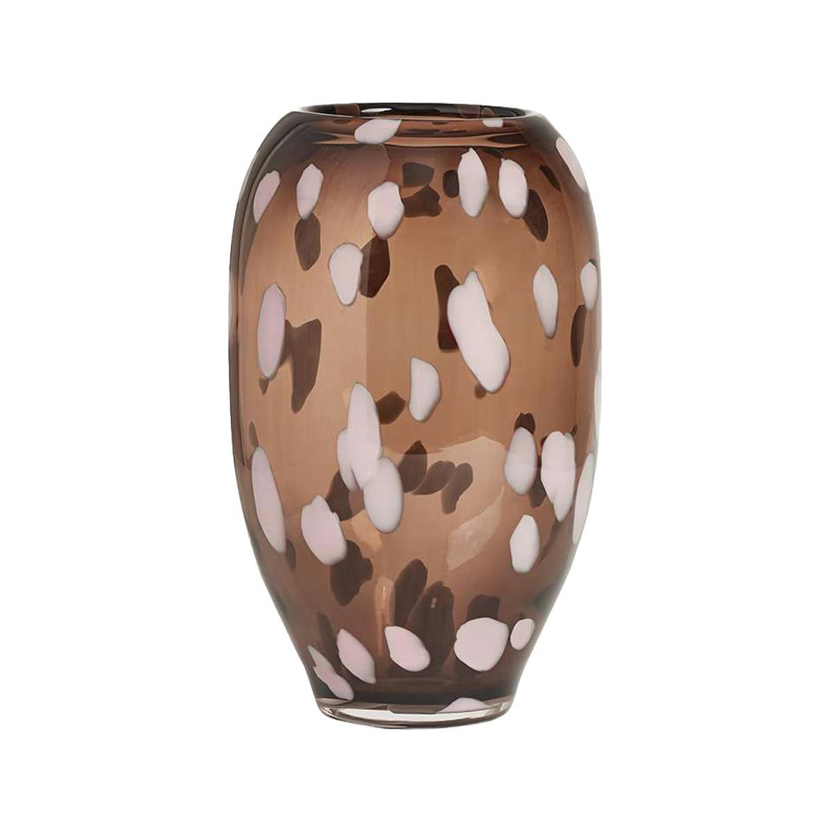 JALI - Vase marron en verre Ø14xH23 cm