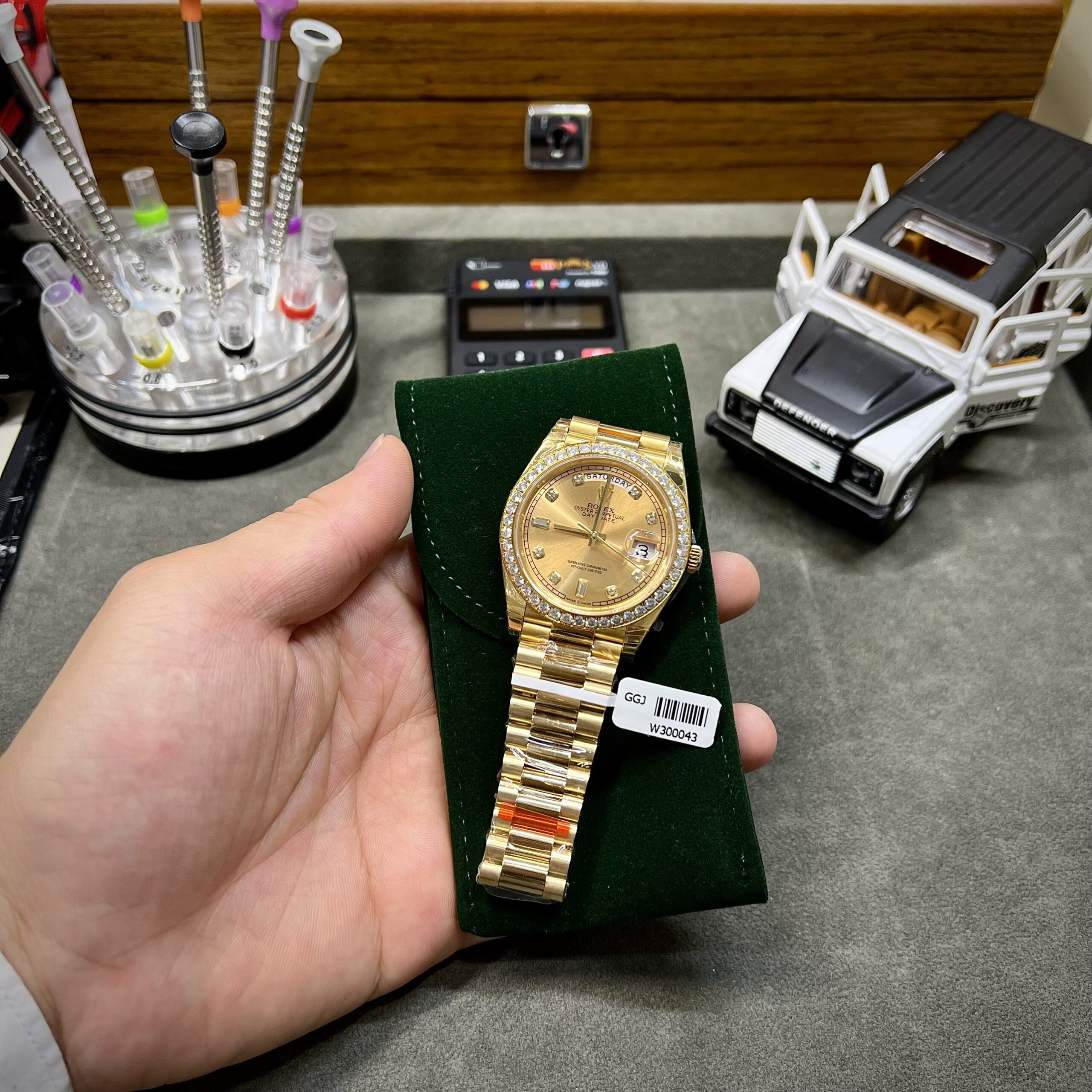 Rolex Day-Date YG Plated Champagne Dial With Diamonds 40mm Super Clone
