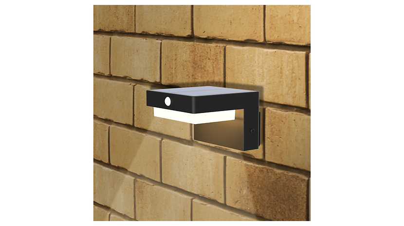 Kinkiet solarny Mali LED aluminiowy czarny