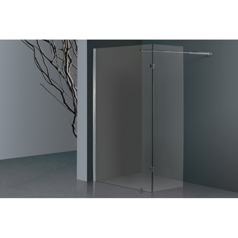 Paroi de douche transparente avec volet Cariba 120   40 x 210 cm ONDÉE