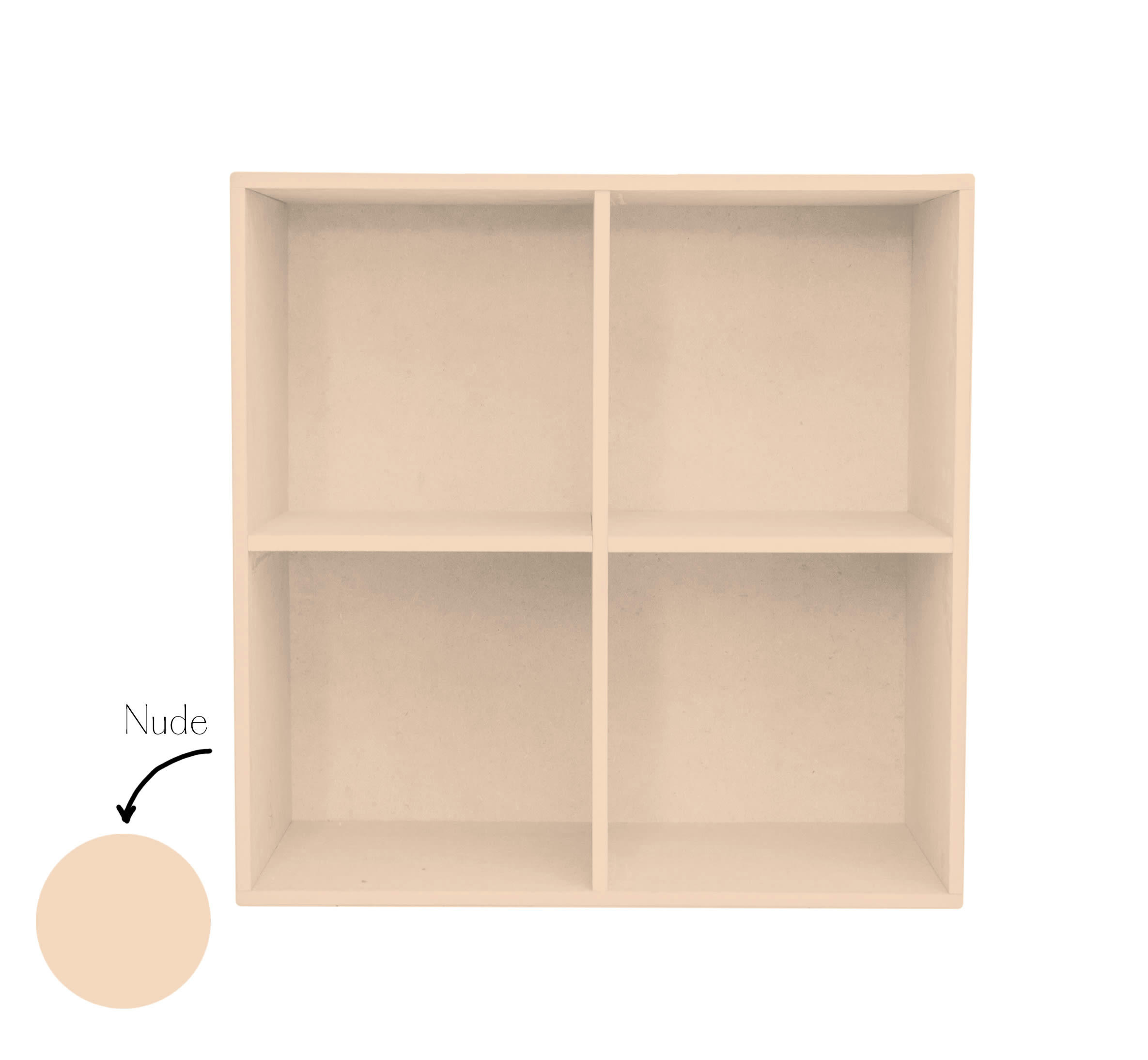 KIRA - Étagère en MDF laqué en couleur nude.