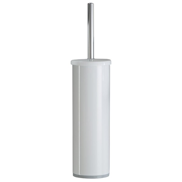 Bath Bliss Modern Aluminum Deluxe Stainless Steel Toilet Brush with Removable Liner in Black