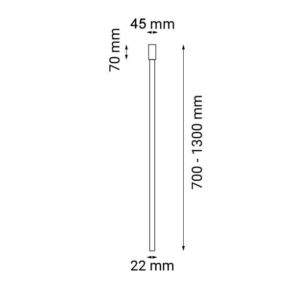 Lampa wisząca czarna ALHA 1xG9x2,5W wym: 90x4,5x4,5 cm Dohar
