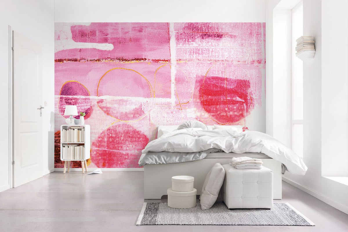 Sanders & Sanders fotobehang kunst roze - 500 x 280 cm - 612371