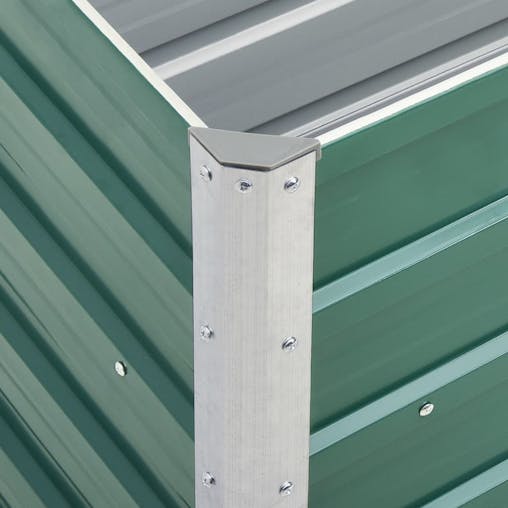 NNEVL Garden Raised Bed Galvanised Steel 240x40x77 cm Green