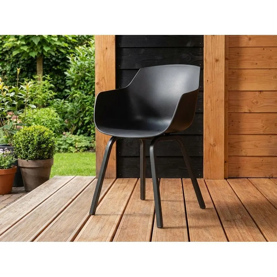 Tuinstoel Kunststof Grijs-antraciet Lifestyle Garden Furniture Salina