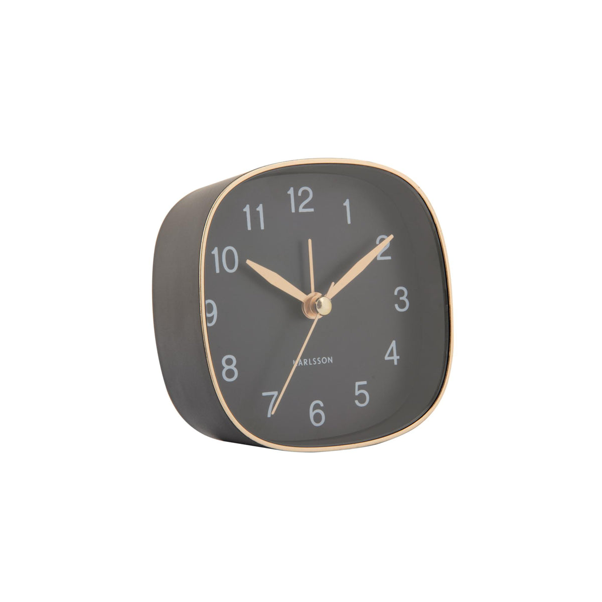 Karlsson wekker Travel Square - zwart - 8.5x8.5x8.5cm