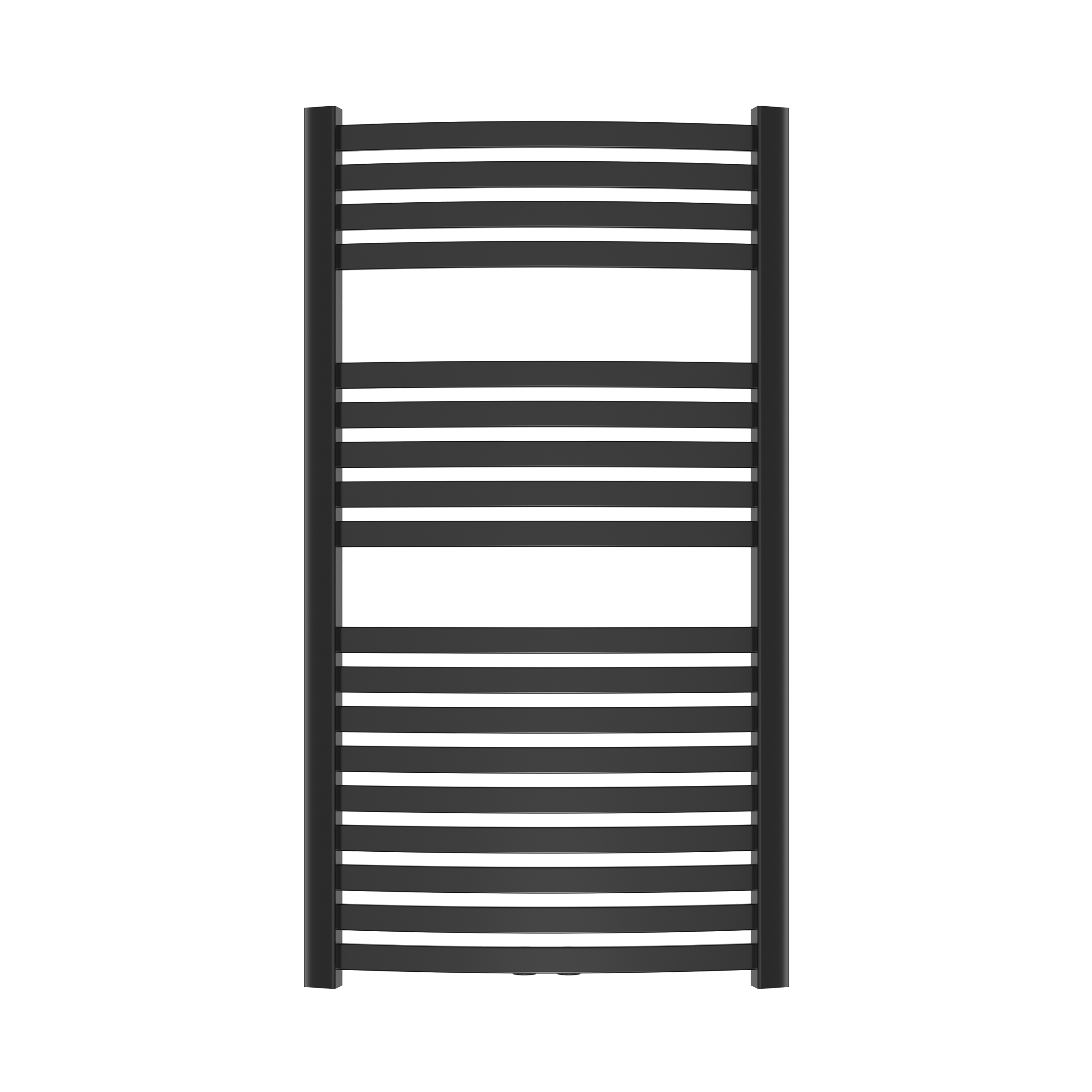 Grzejnik łazienkowy czarny 446 W 540 x 1000 mm ZESTAW DUOPLEX