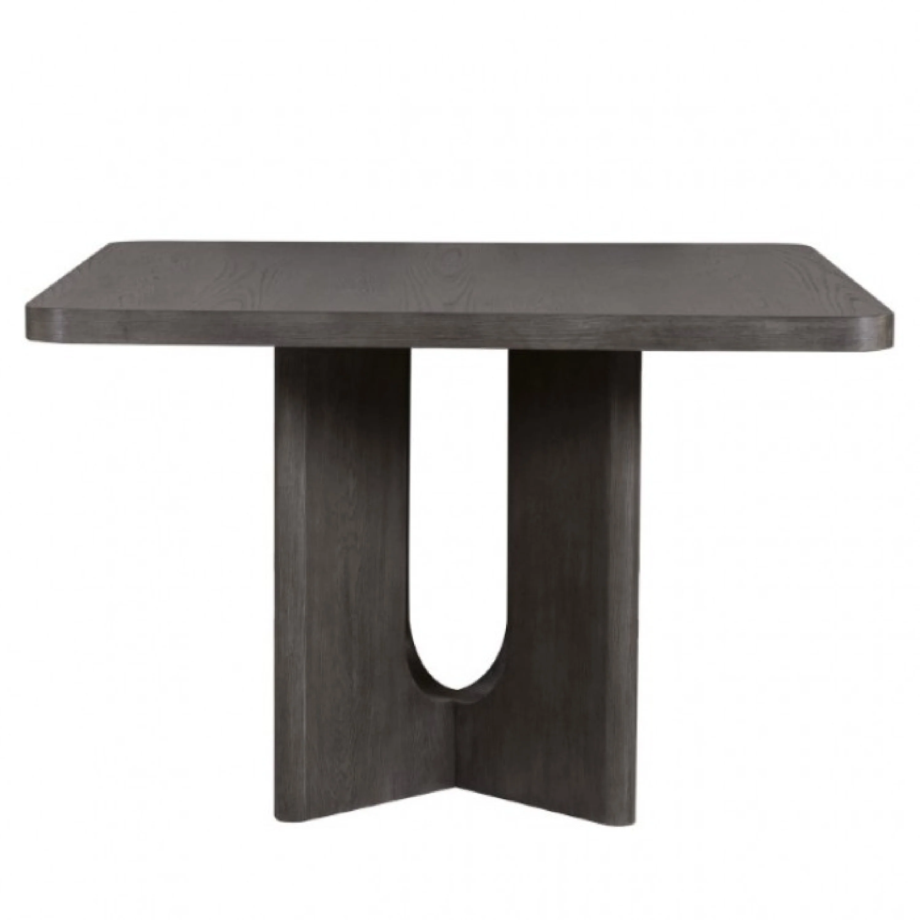 Zoko Square Counter Height Dining Table, Pedestal Base, Ash Gray Wood