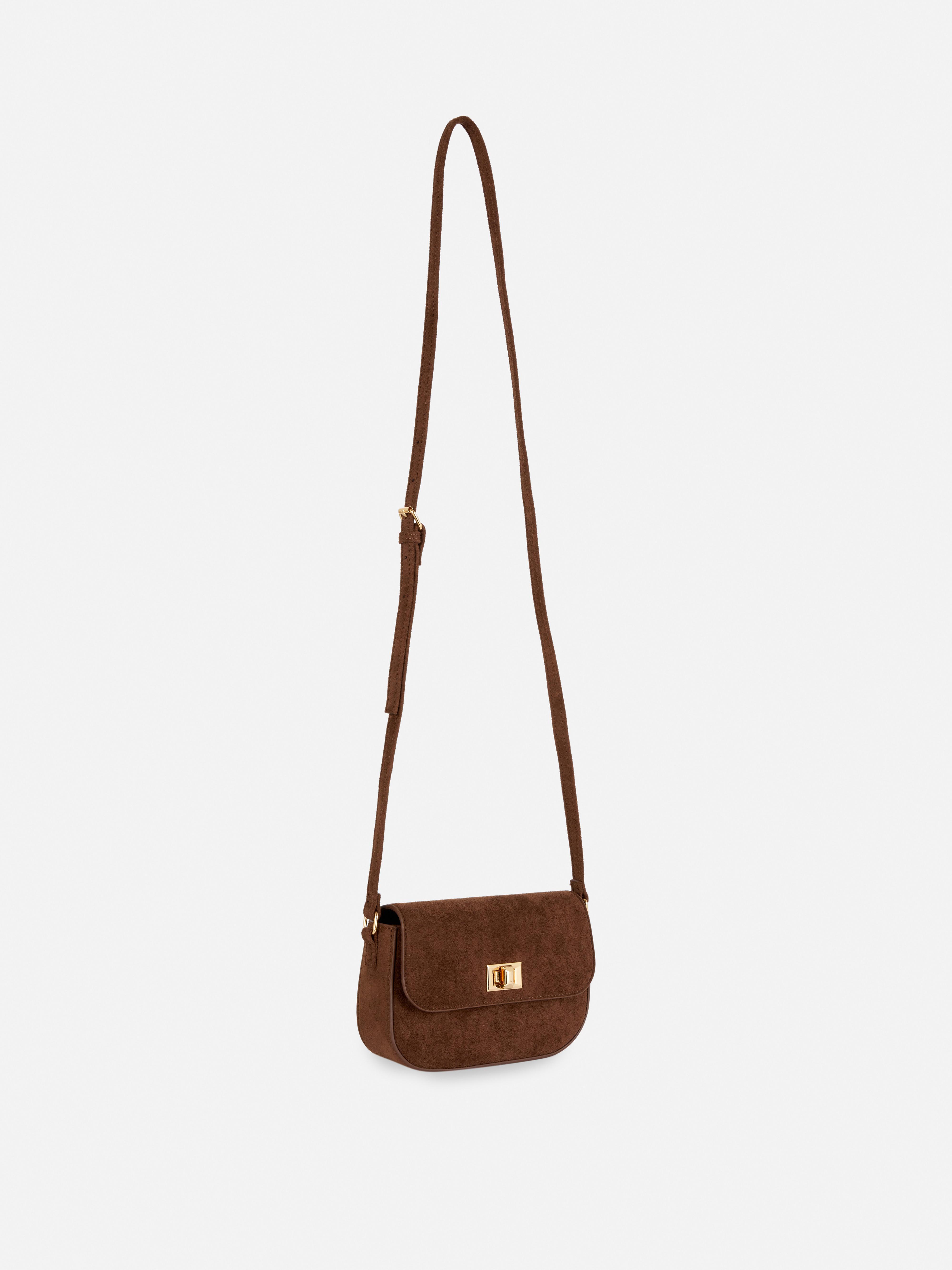 Faux Suede Mini Crossbody Bag
