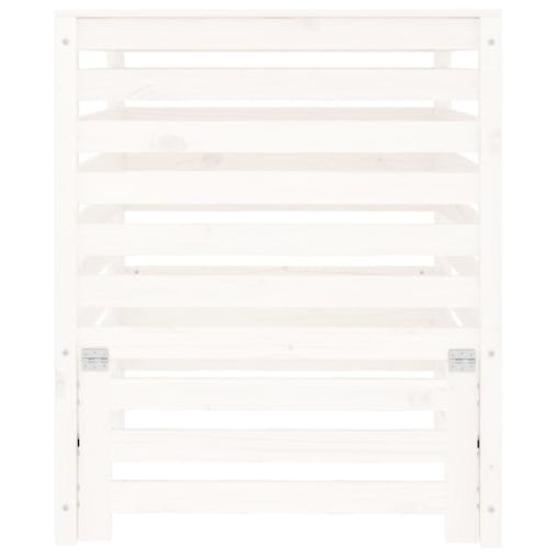 NNEVL Composter White 82.5x82.5x99.5 cm Solid Wood Pine