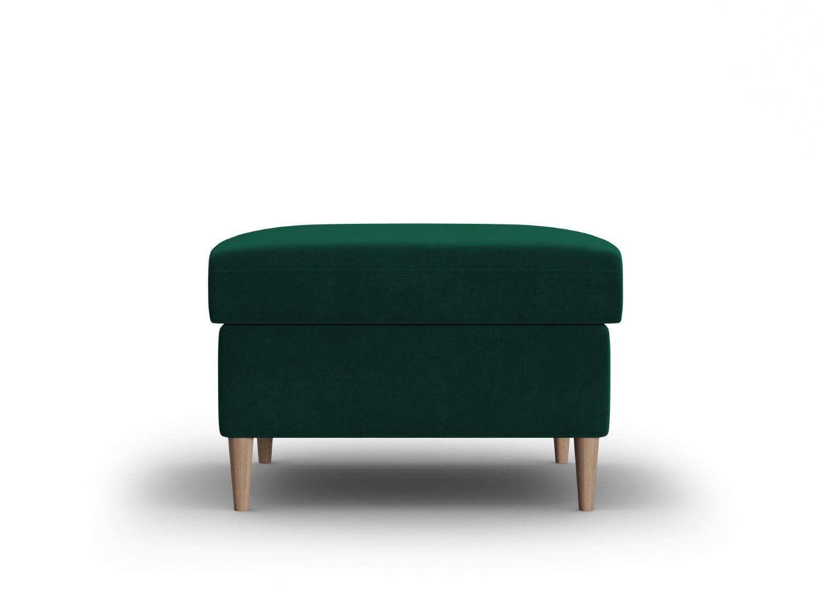 Cosmopolitan Design Poef Kyoto flueel flessengroen - 70x70x45cm