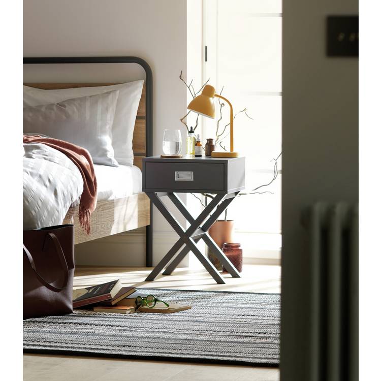 Habitat X Frame Bedside Table - Grey