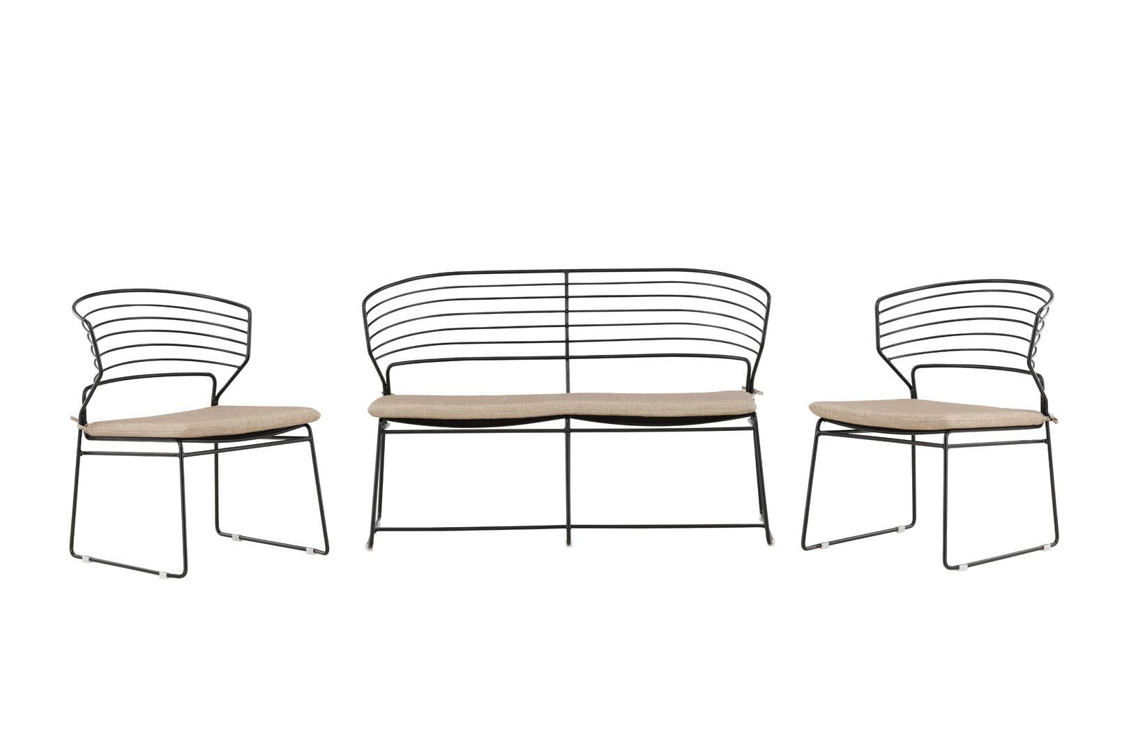 Venture Home Milano Bankstel - Zwart