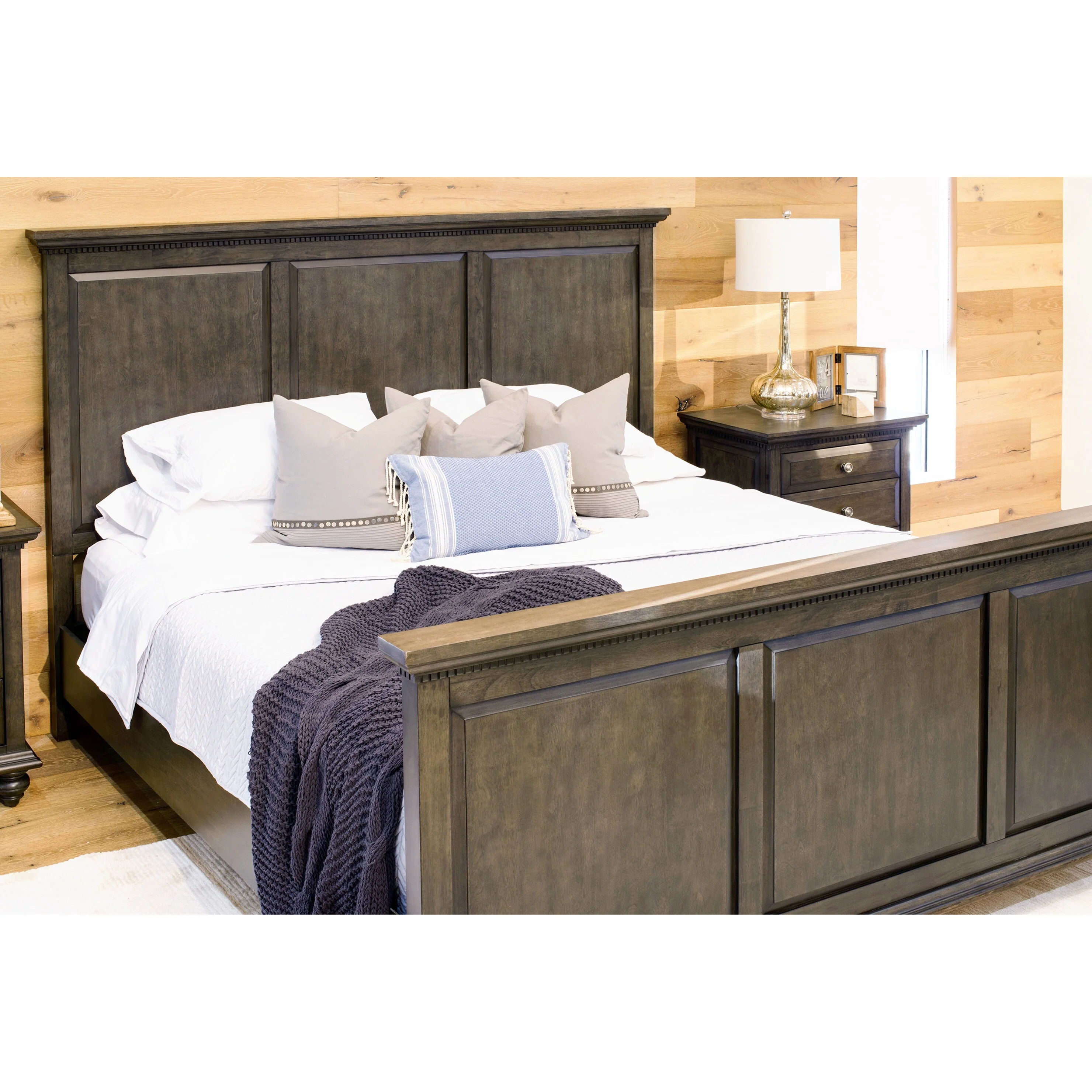Abbyson Marseilles City Grey 4 Piece Bedroom Set