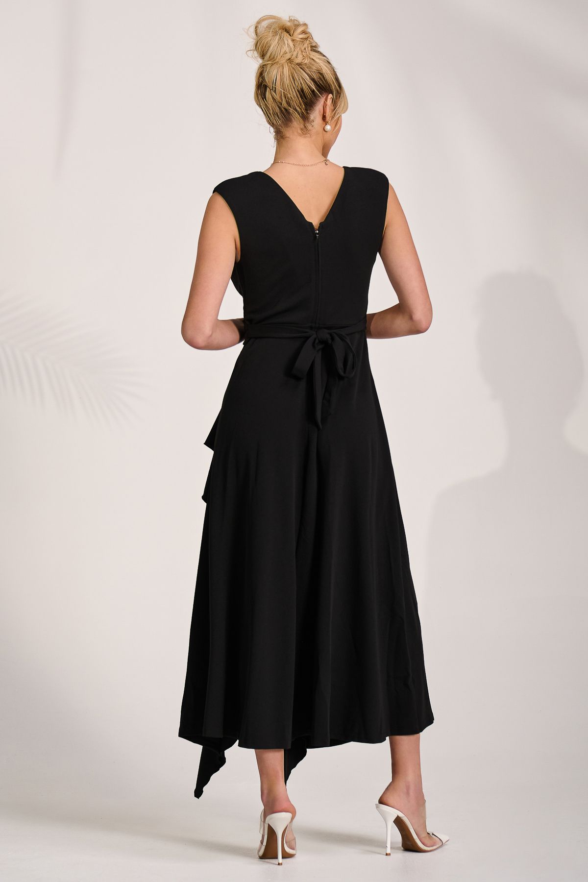 Jolie Moi Frill Detail Wrap Sleeveless Maxi Dres