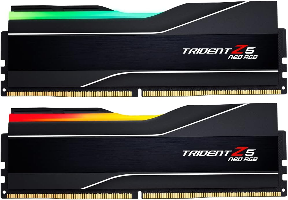 G.SKILL Trident Z5 Neo RGB Series DDR5 RAM (AMD Expo) 32GB (2x16GB) 6000MT/s CL30-38-38-96 1.35V Desktop Computer Memory U-DIMM - Matte Black (F5-6000J3038F16GX2-TZ5NR)