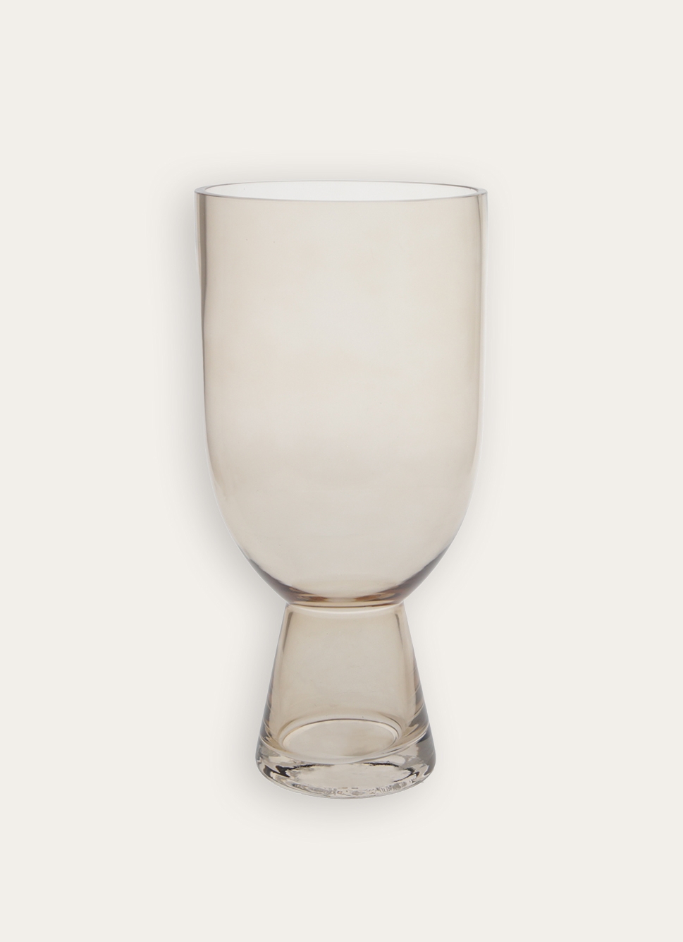 VASE EN VERRE TRANSPARENT AMBRE TRANSPARENT