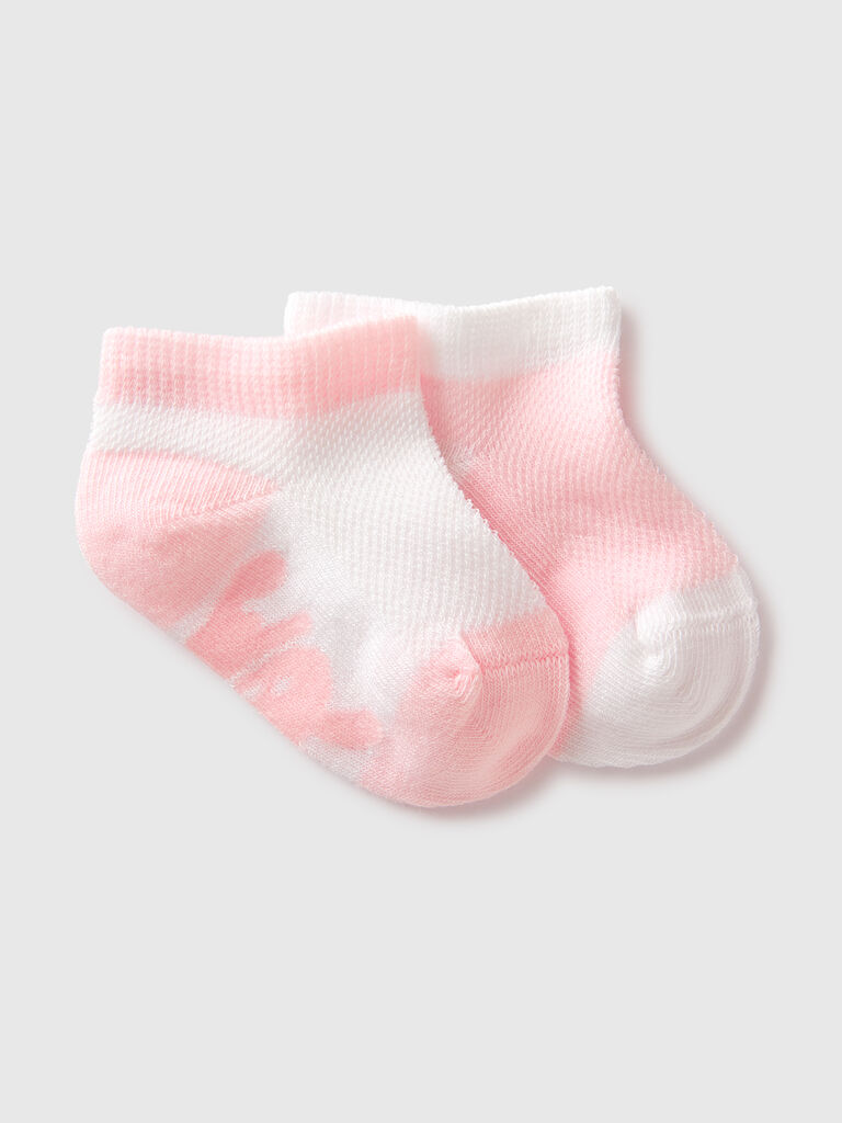 Two-tone short sock set