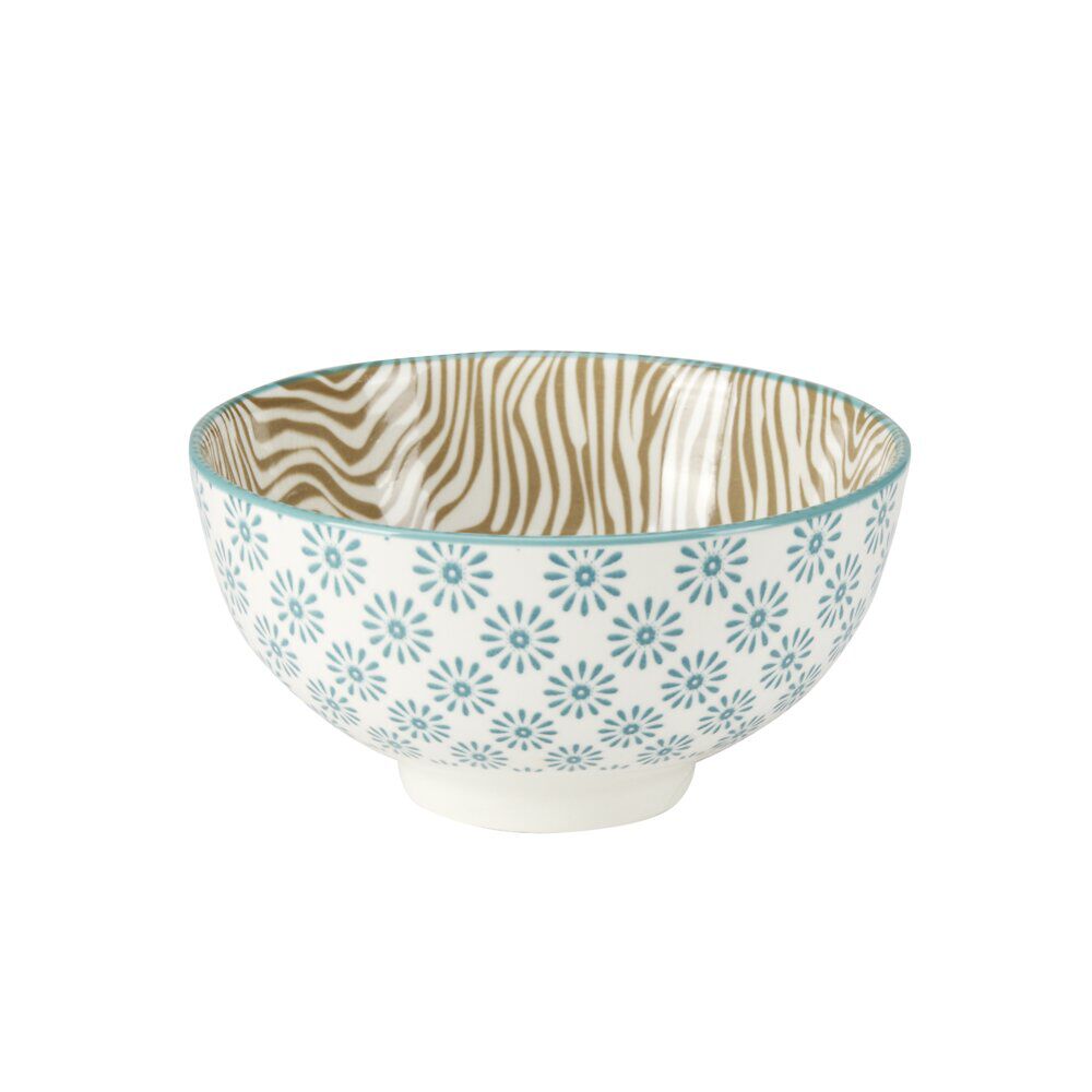 Coupelle porcelaine à motifs Ø11,7xH5,8cm (4 modèles)