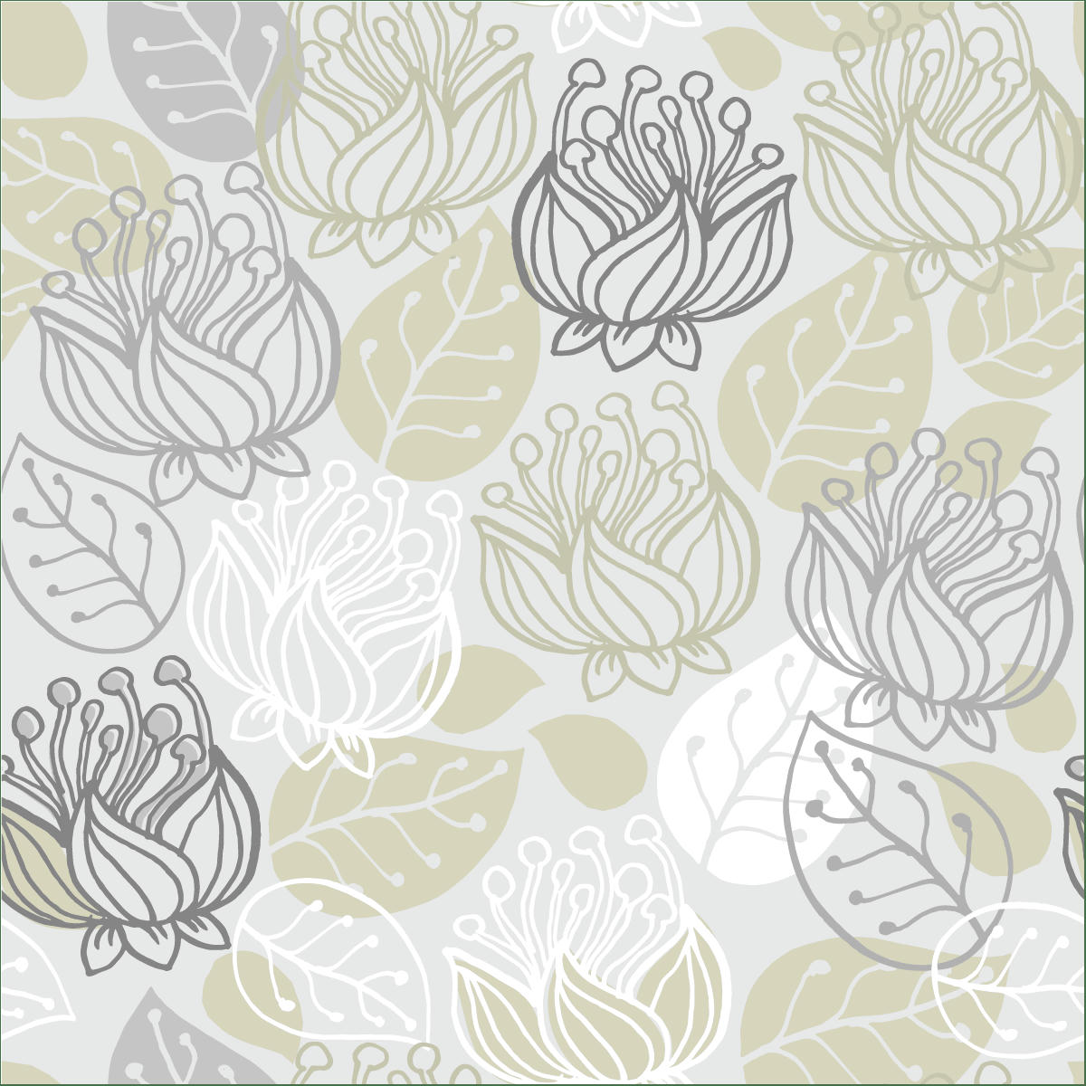 - Sticker effet papier peint florale 50x50cm