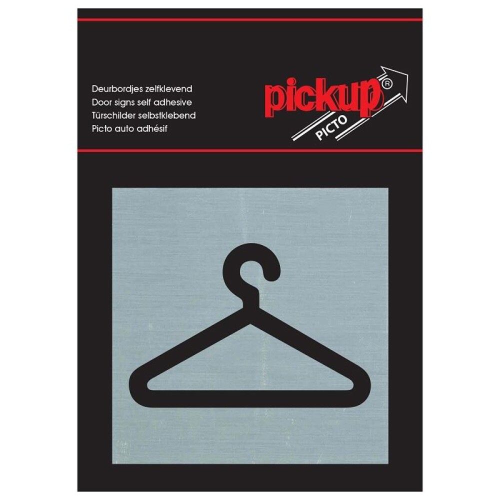 SKILT PICKUP GARDEROBE 80X80MM
