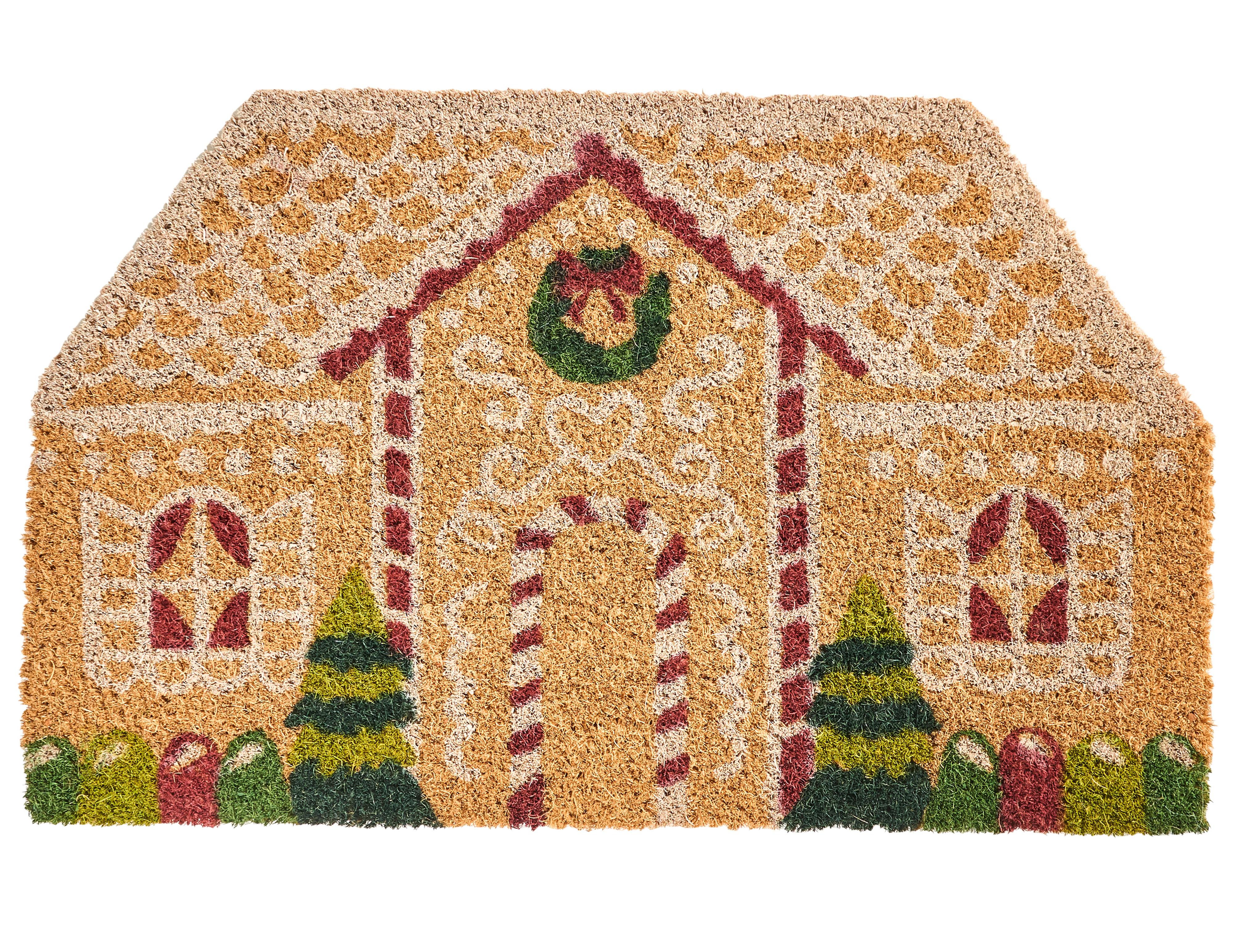 Doormat SELATNA Natural 50 x 80 cm Christmas Motif Coir