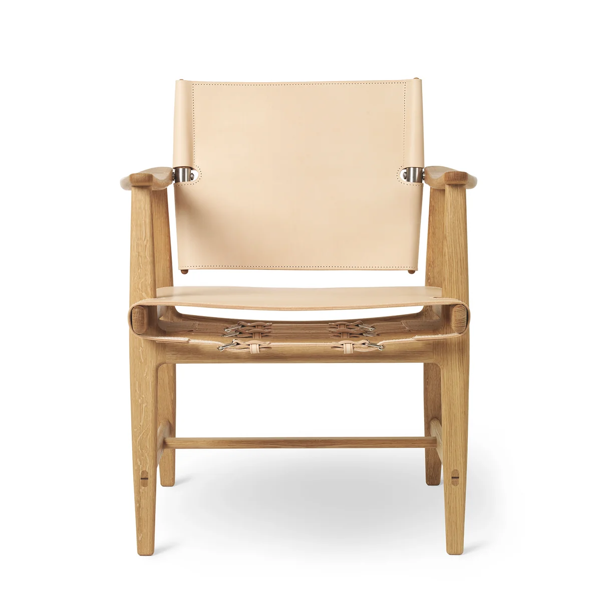 Carl Hansen - BM1160 Huntsman Chair, Walnuss geölt / Sattelleder cognac (Beschläge Messing)