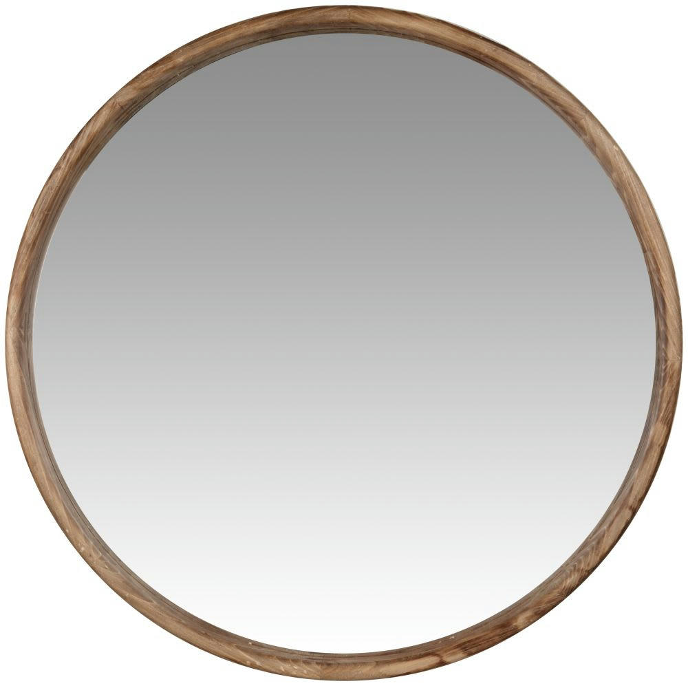 ANILLA - Miroir rond brun D70