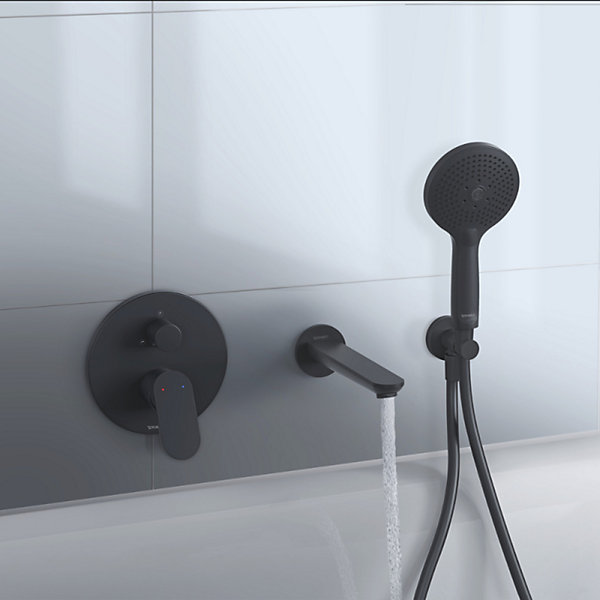 Bec bain déverseur DURAVIT Wave noir mat