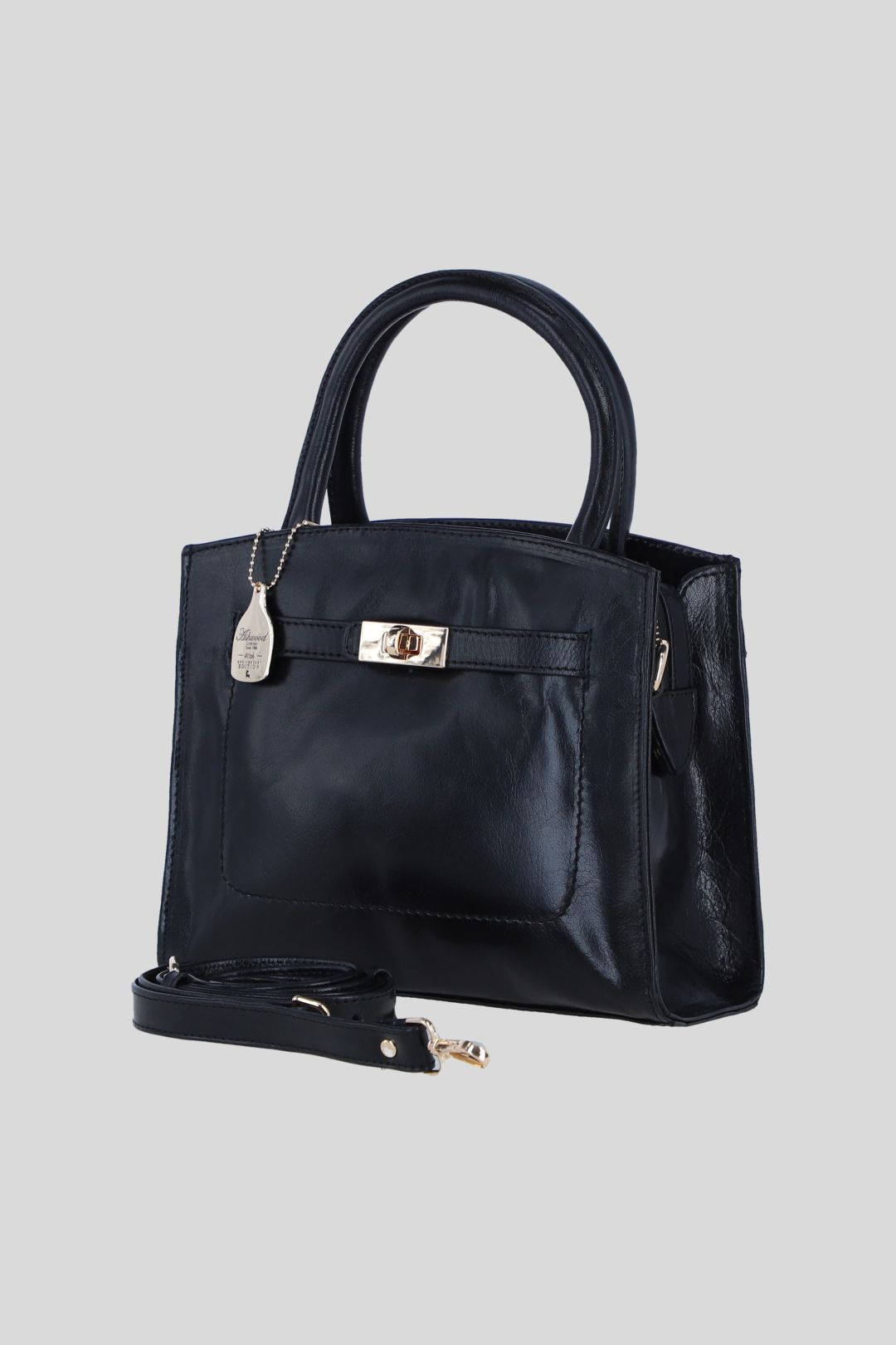 Ashwood Leather Genuine Leather Structured Handbag with Detachable Crossbody Strap