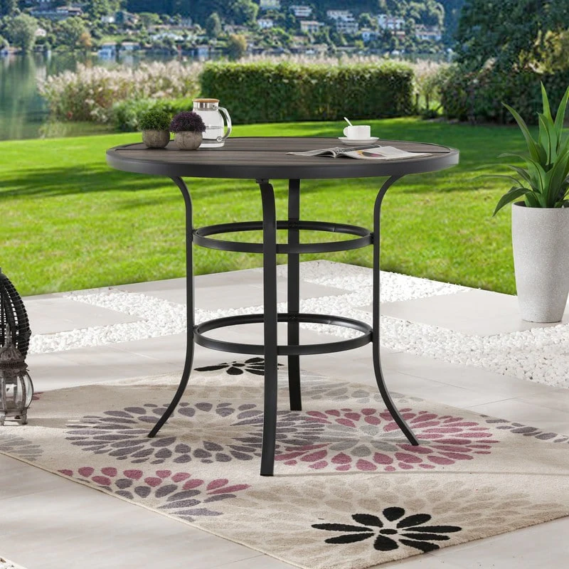 Patio Festival 4-Person Outdoor 45.3'' Round Bar Height Dining Set