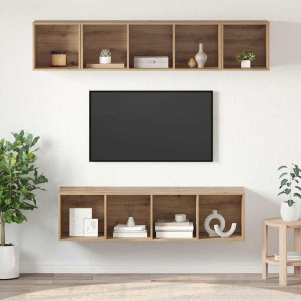 Zestaw szafek RTV 4 szt. dąb artisan 37 x 37 x 142.5 cm