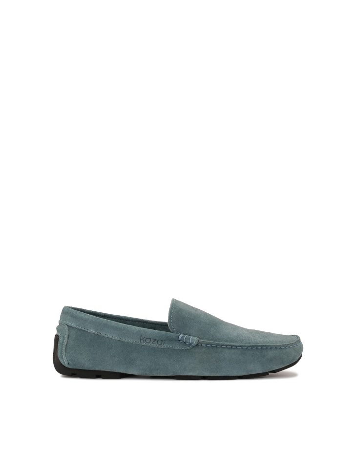 Men's light blue moccasins