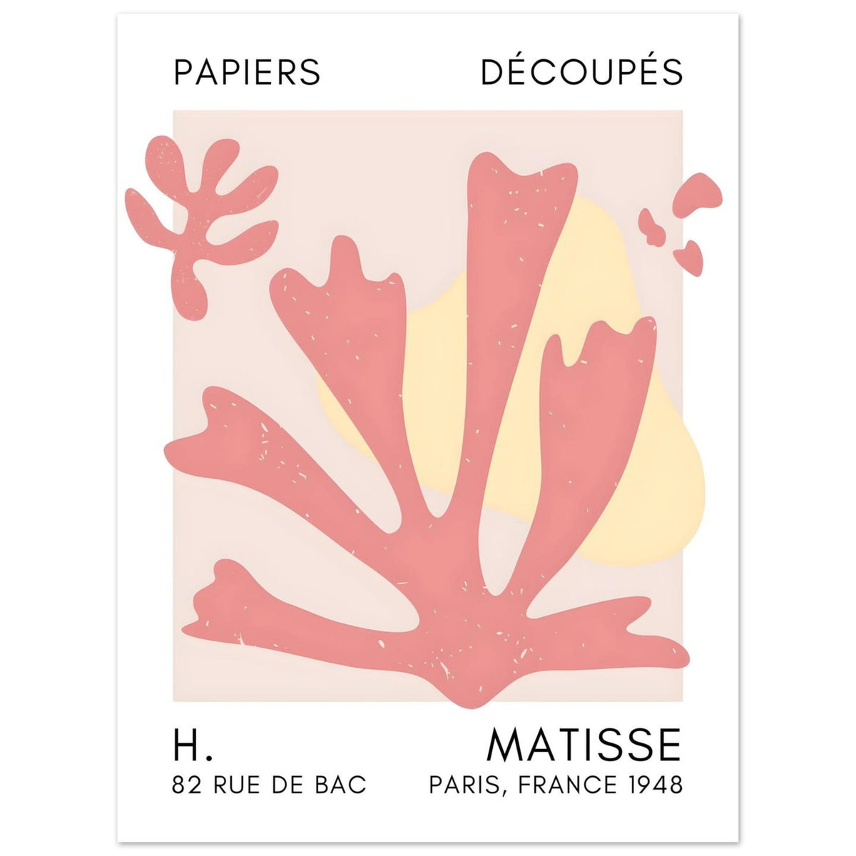 Artfulprints Poster Matisse – Abstract bloom taupe  - 30x40 cm - Taupe