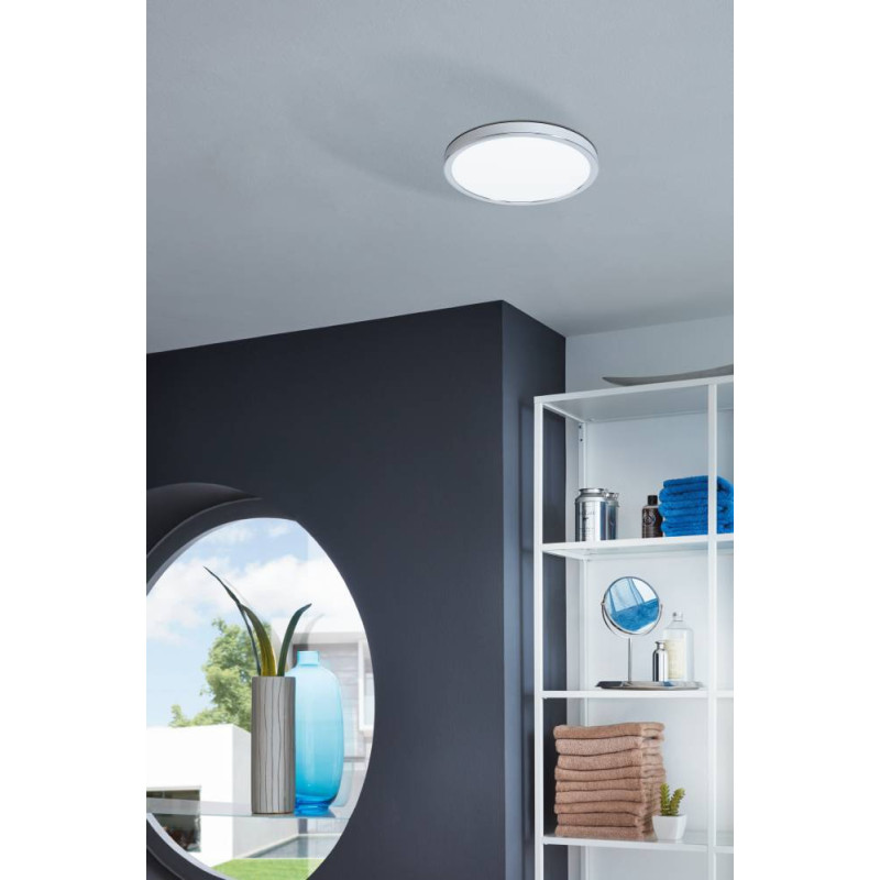 Plafonnier LED Fueva 5 chrome blanc chaud 20,5 W EGLO