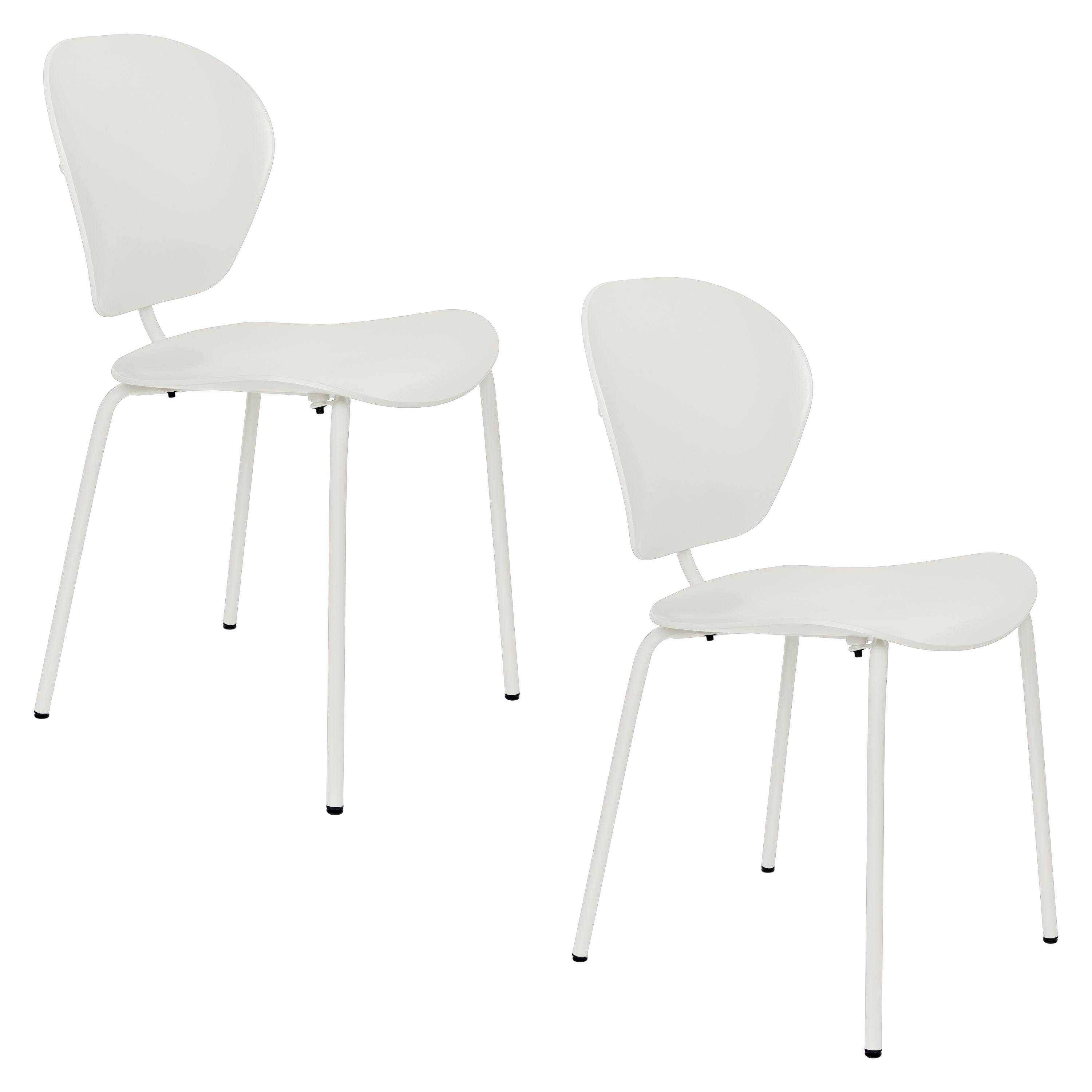 Zuiver The Ocean Chair Eetkamerstoelen Coconut Milk - Set van 2