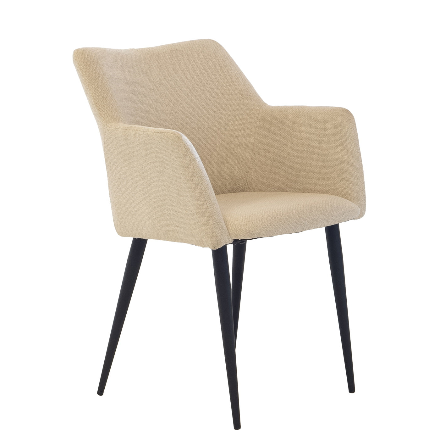 Giga Meubel Eetkamerstoel Ellis - Stof - Beige - Set van 2