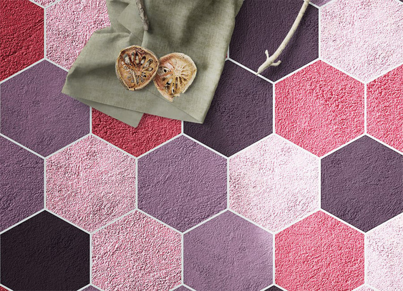 Modny dywan winylowy Teksturalne hexagony 60 x 90 cm