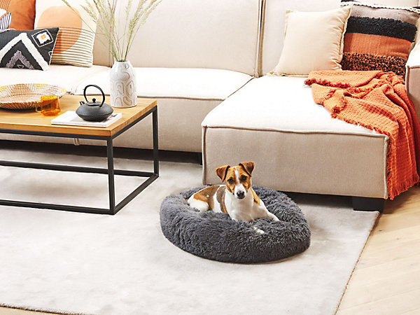 Lit pour animal KULU Fourrure synthétique Gris foncé