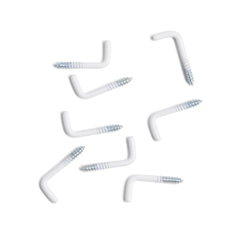 Lot de 8 gonds à vis blanc 2,5x25mm