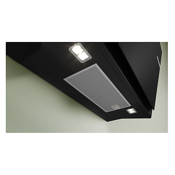 Hotte décorative inclinée 80cm 438m3/h noir Bosch DWJ81AN60