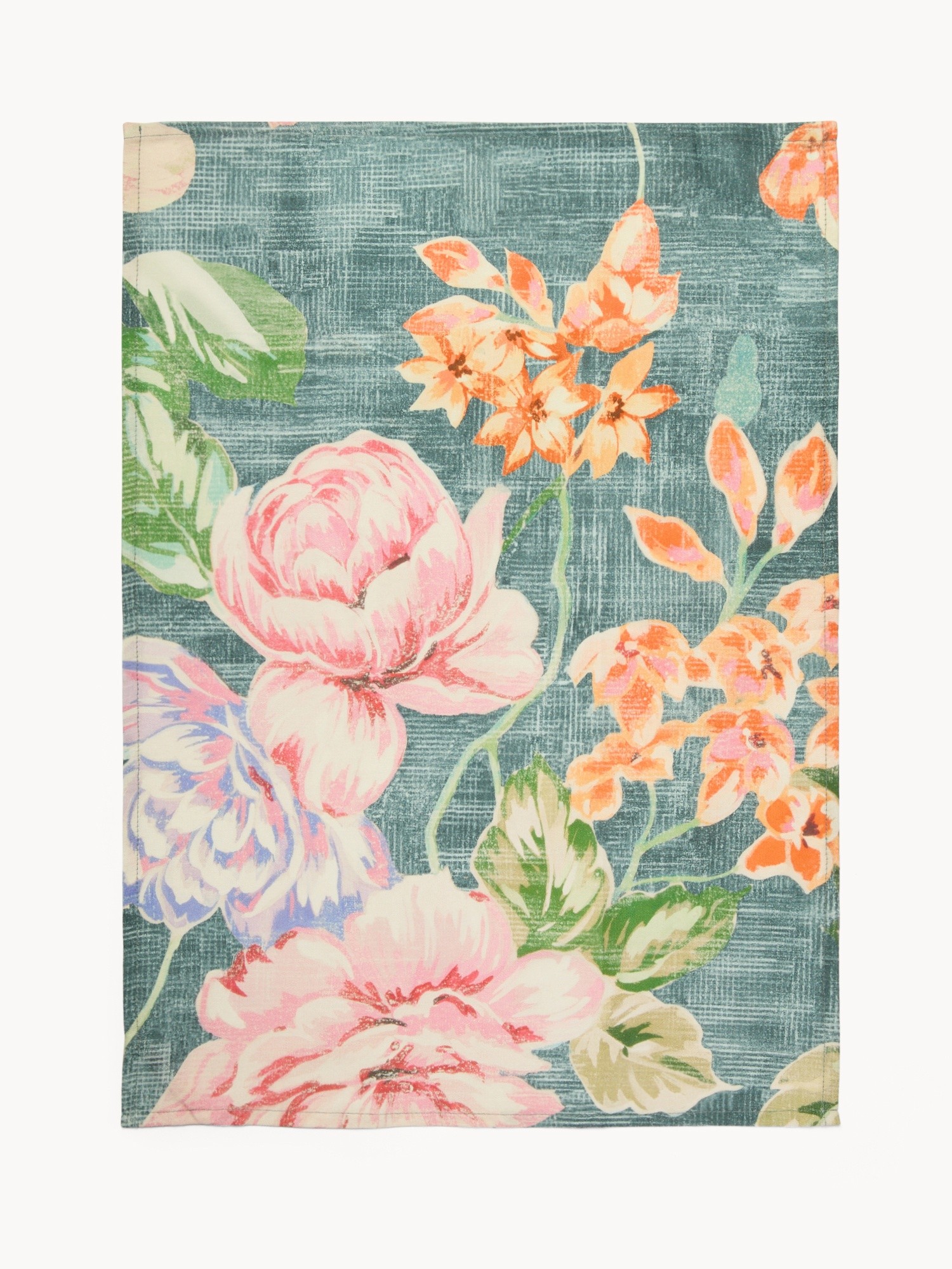 Set di 3 strofinacci in panama di cotone con stampa floreale - Prezzo di lancio