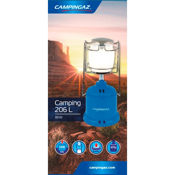 Lampe, blau/silberfarben, Kunststoff/Glas/Stahl