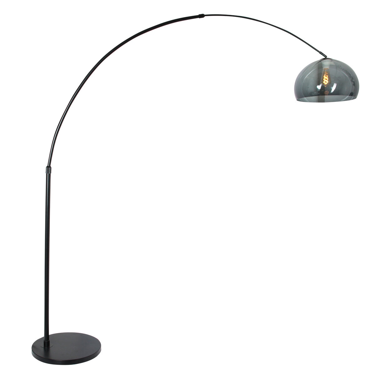 Steinhauer vloerlamp Sparkled - 1 lichts - 190x 230 cm - zwart grijs