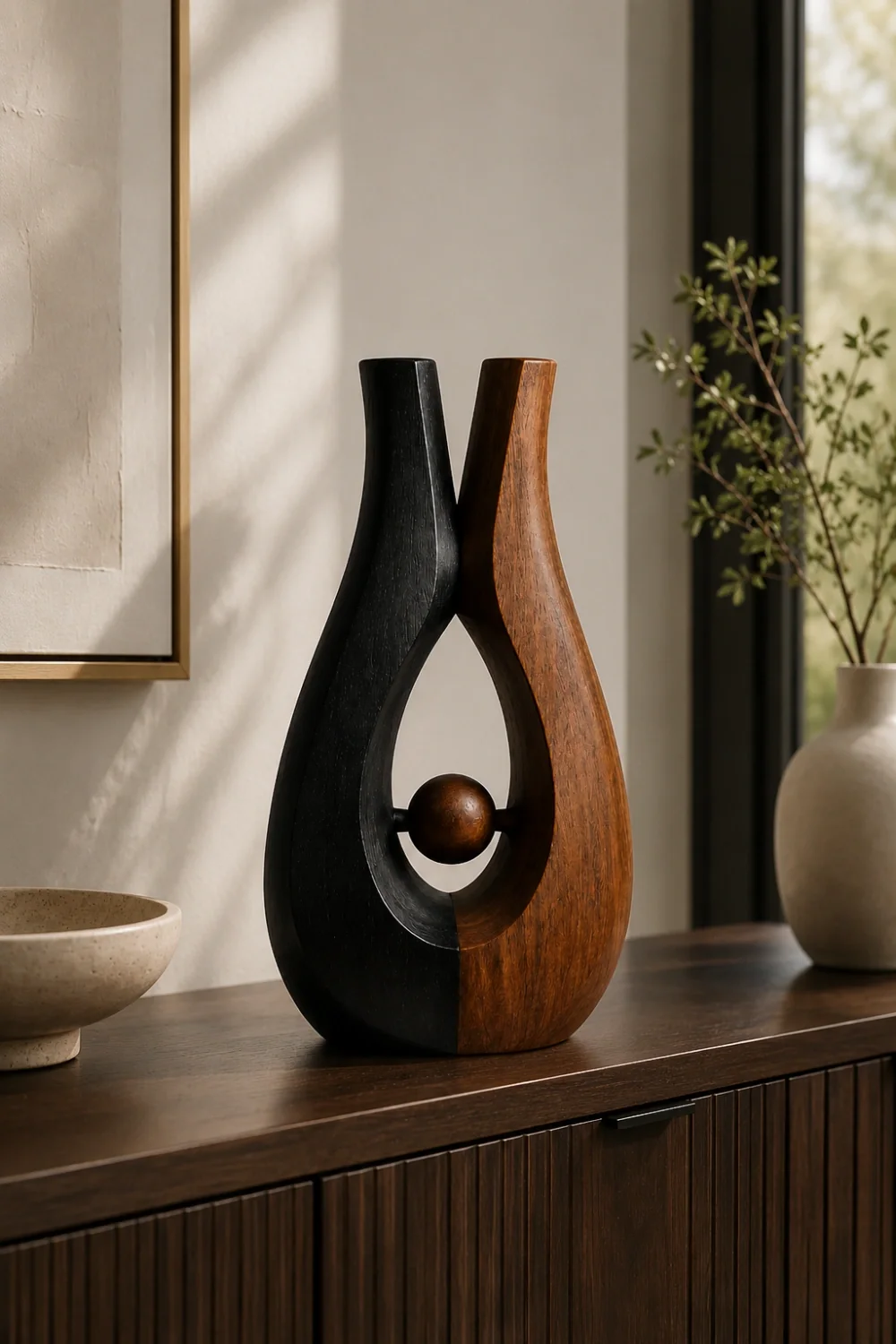 Vase Wood Sculpture #WG090